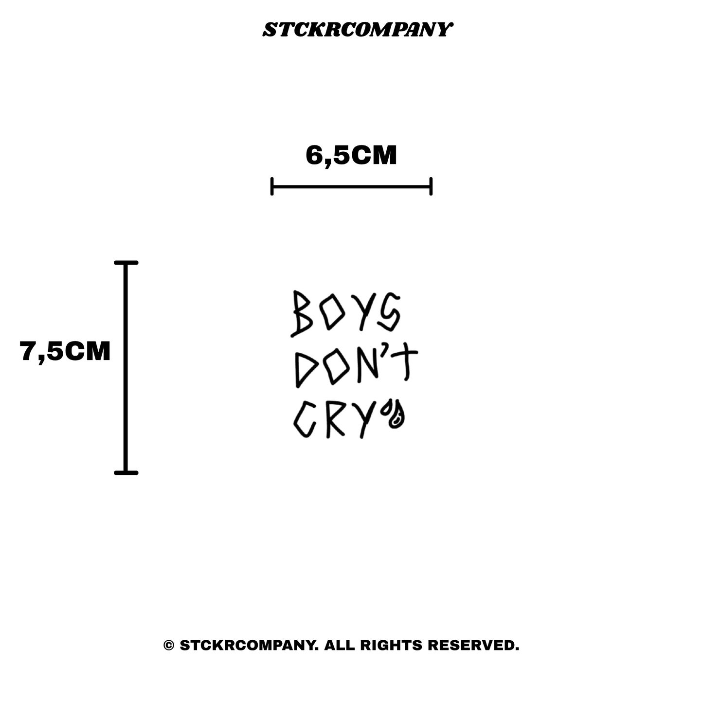 Boys Don't Cry - Minimal Kask ve Motor Sticker | STCKRCOMPANY