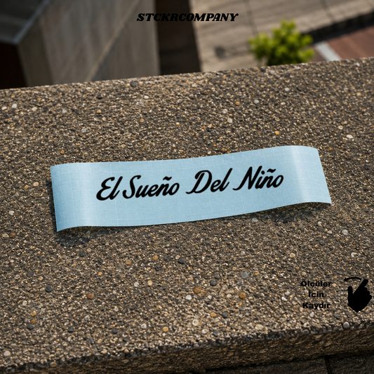 El Sueno Del Nino Sticker - Minimal Kask ve Motor Sticker | STCKRCOMPANY