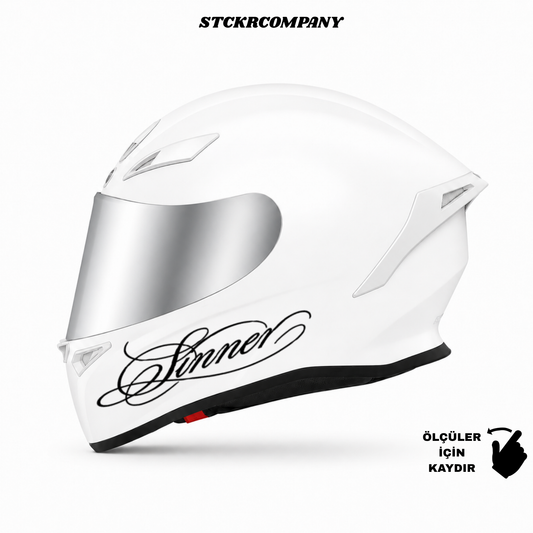 Sinner Kask Sticker - Kask Çene Sticker | STCKRCOMPANY