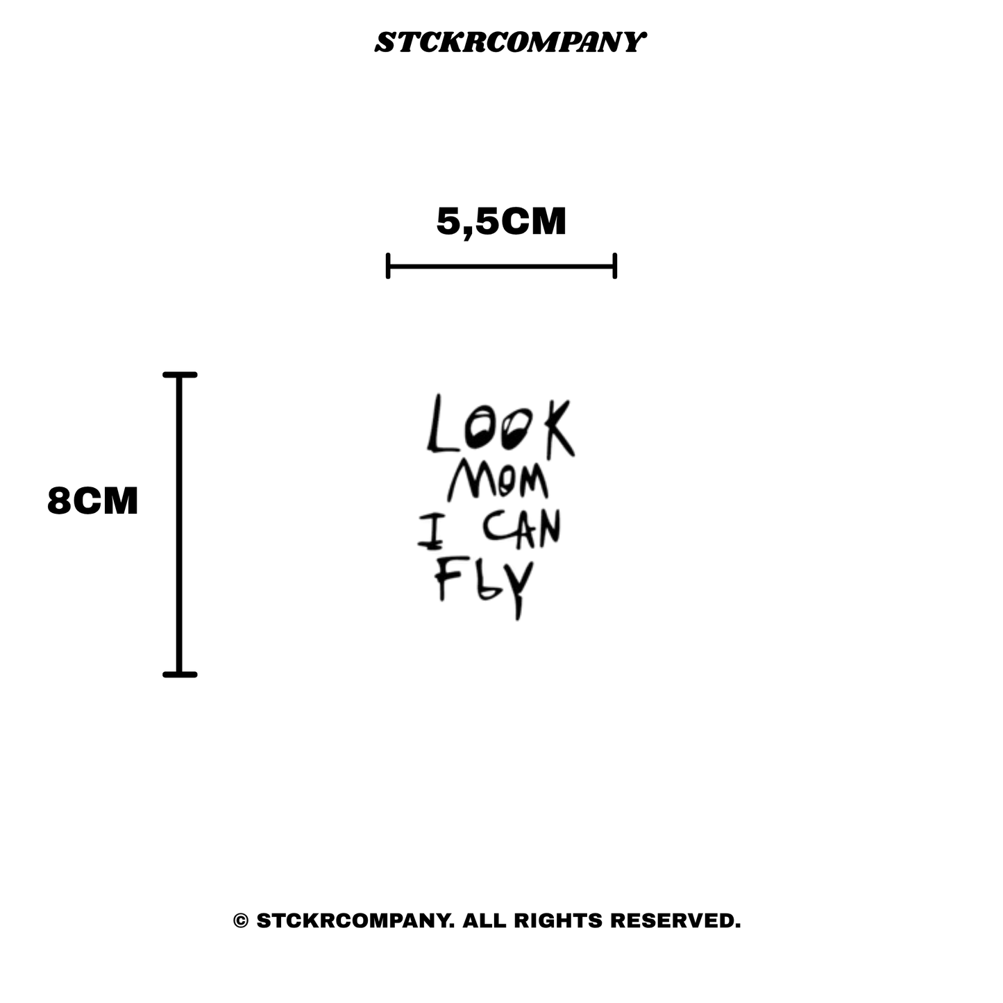 Look Mom I Can Fly - Minimal Kask ve Motor Sticker | STCKRCOMPANY