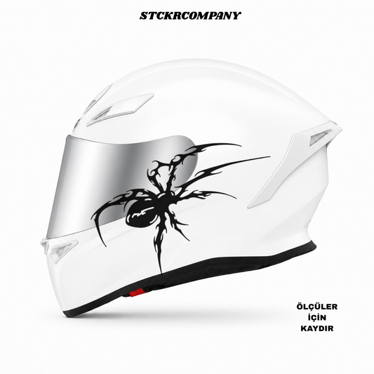 Gotik Örümcek Kask Sticker | STCKRCOMPANY