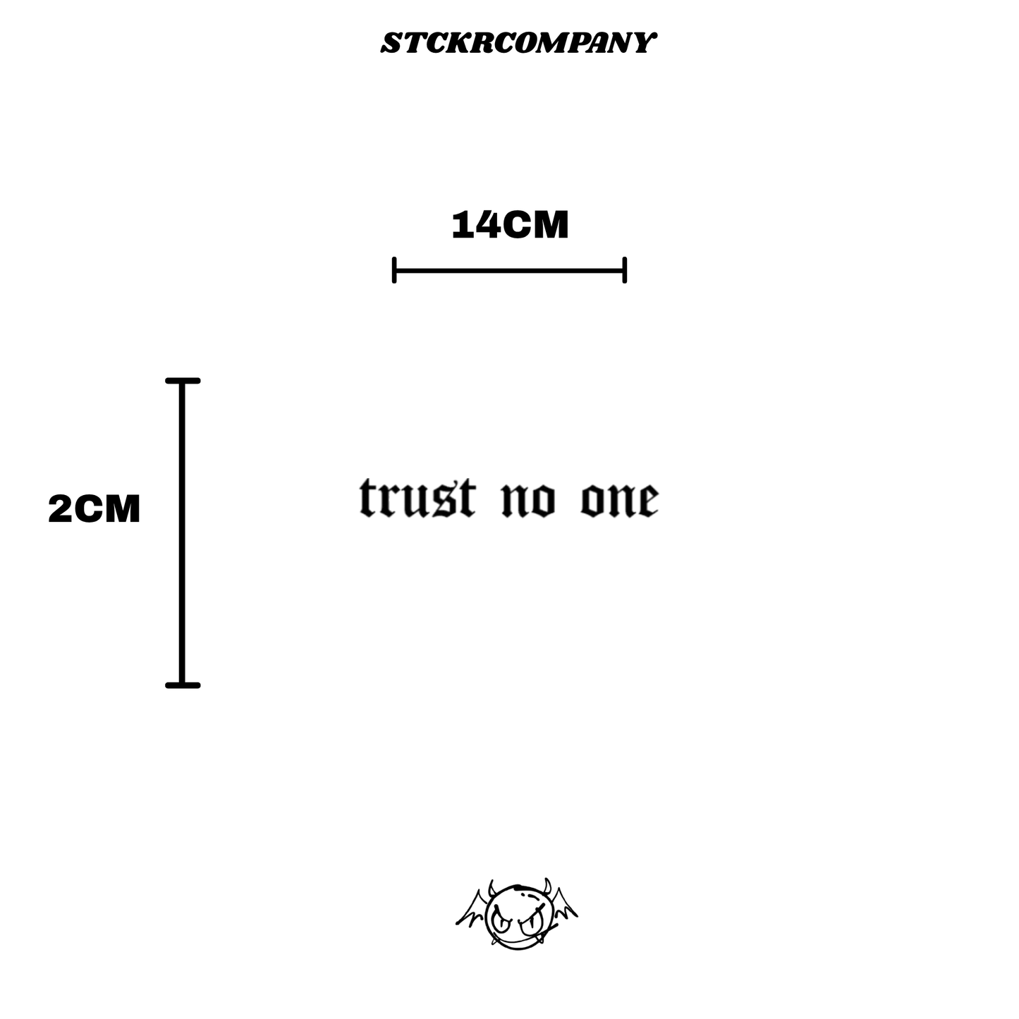 Trust No One - Vizör Önü Yazı Sticker | STCKRCOMPANY
