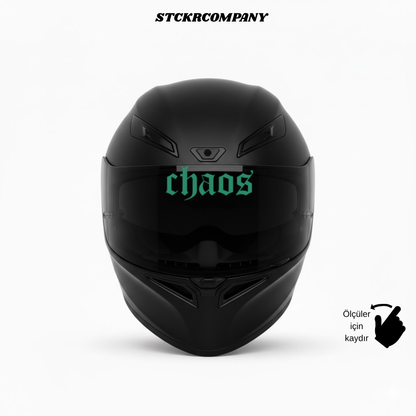 Chaos Vizör Sticker - Vizör Önü Yazı Sticker | STCKRCOMPANY