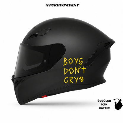 Boys Don't Cry - Minimal Kask ve Motor Sticker | STCKRCOMPANY
