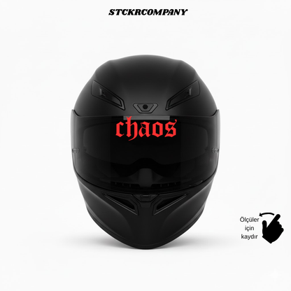 Chaos Vizör Sticker - Vizör Önü Yazı Sticker | STCKRCOMPANY