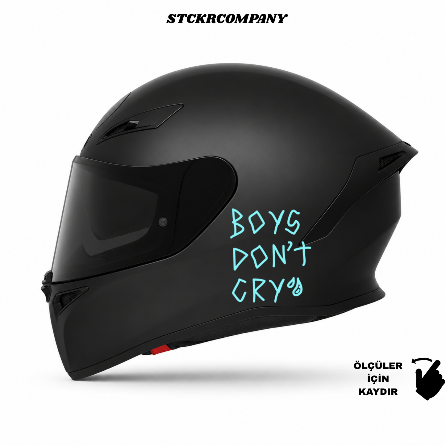 Boys Don't Cry - Minimal Kask ve Motor Sticker | STCKRCOMPANY