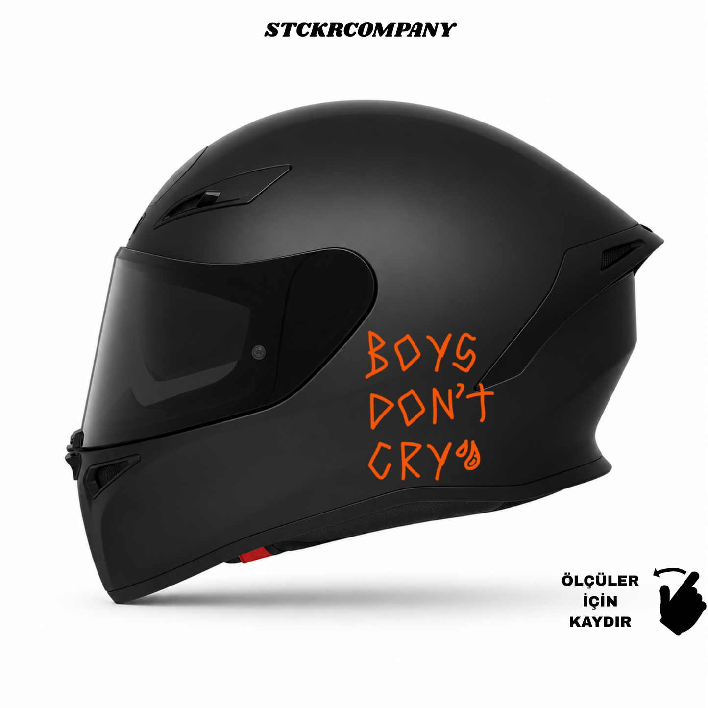 Boys Don't Cry - Minimal Kask ve Motor Sticker | STCKRCOMPANY