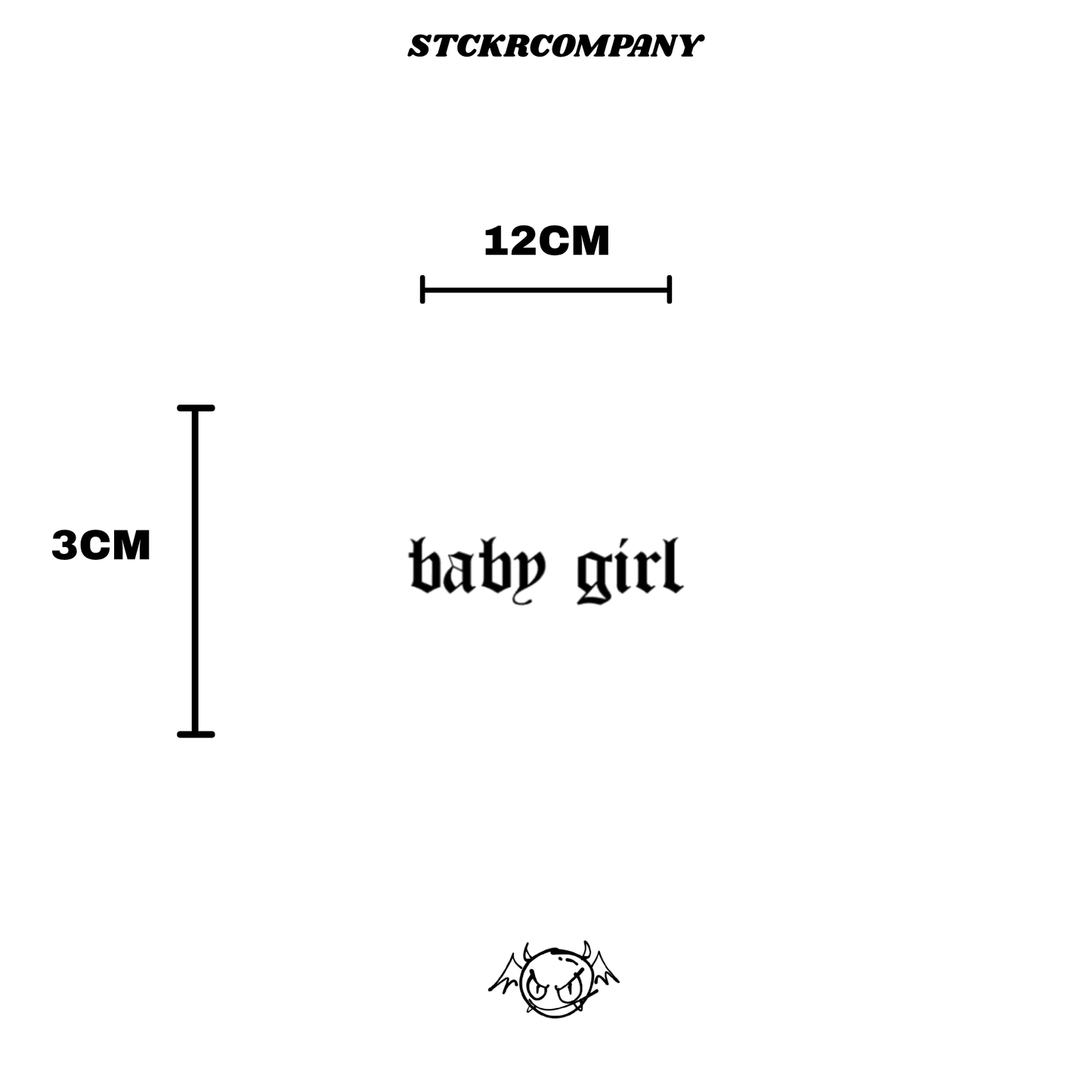 Baby Girl Vizör Sticker - Vizör Önü Yazı Sticker | STCKRCOMPANY