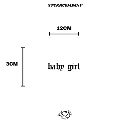 Baby Girl Vizör Sticker - Vizör Önü Yazı Sticker | STCKRCOMPANY
