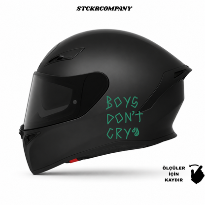 Boys Don't Cry - Minimal Kask ve Motor Sticker | STCKRCOMPANY