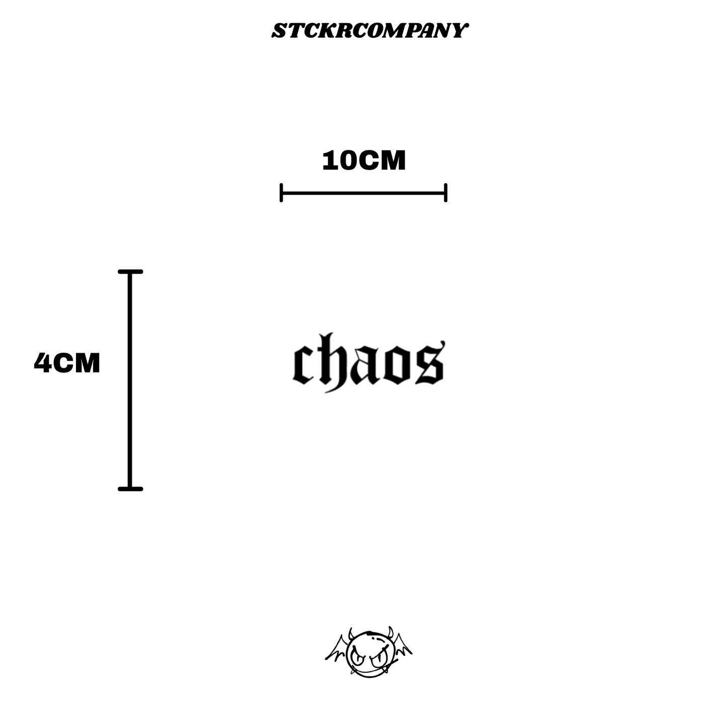 Chaos Vizör Sticker - Vizör Önü Yazı Sticker | STCKRCOMPANY
