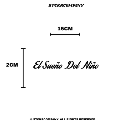 El Sueno Del Nino Sticker - Minimal Kask ve Motor Sticker | STCKRCOMPANY