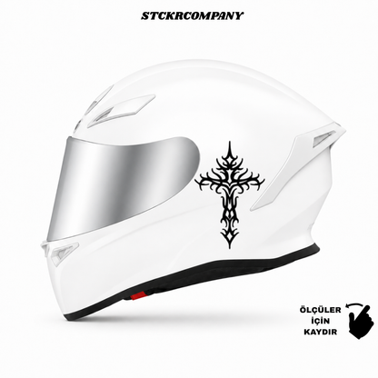 Haç Sticker - Minimal Kask ve Motor Sticker | STCKRCOMPANY
