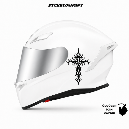 Haç Sticker - Minimal Kask ve Motor Sticker | STCKRCOMPANY