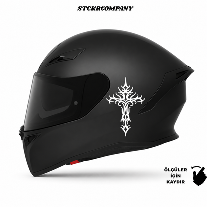 Haç Sticker - Minimal Kask ve Motor Sticker | STCKRCOMPANY