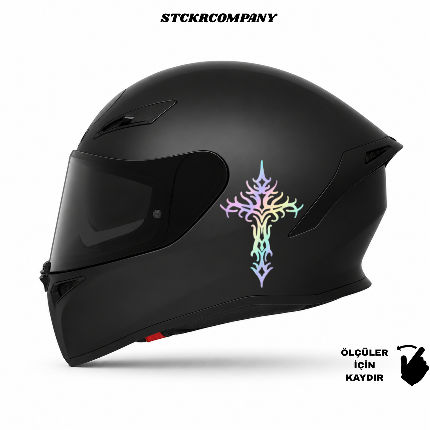 Haç Sticker - Minimal Kask ve Motor Sticker | STCKRCOMPANY