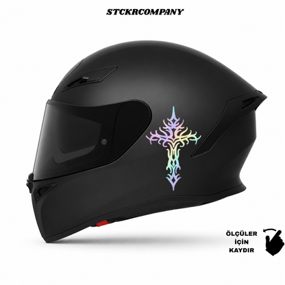 Haç Sticker - Minimal Kask ve Motor Sticker | STCKRCOMPANY