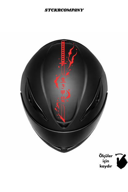 Katana Kask Sticker - Kask Üstü Sticker | STCKRCOMPANY