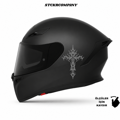 Haç Sticker - Minimal Kask ve Motor Sticker | STCKRCOMPANY