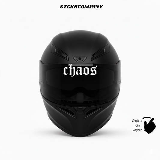 Chaos Vizör Sticker - Vizör Önü Yazı Sticker | STCKRCOMPANY