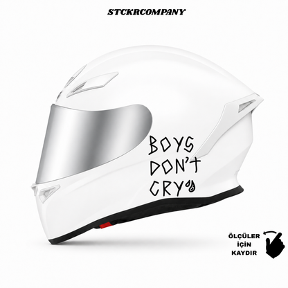 Boys Don't Cry - Minimal Kask ve Motor Sticker | STCKRCOMPANY