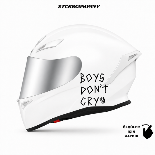Boys Don't Cry - Minimal Kask ve Motor Sticker | STCKRCOMPANY