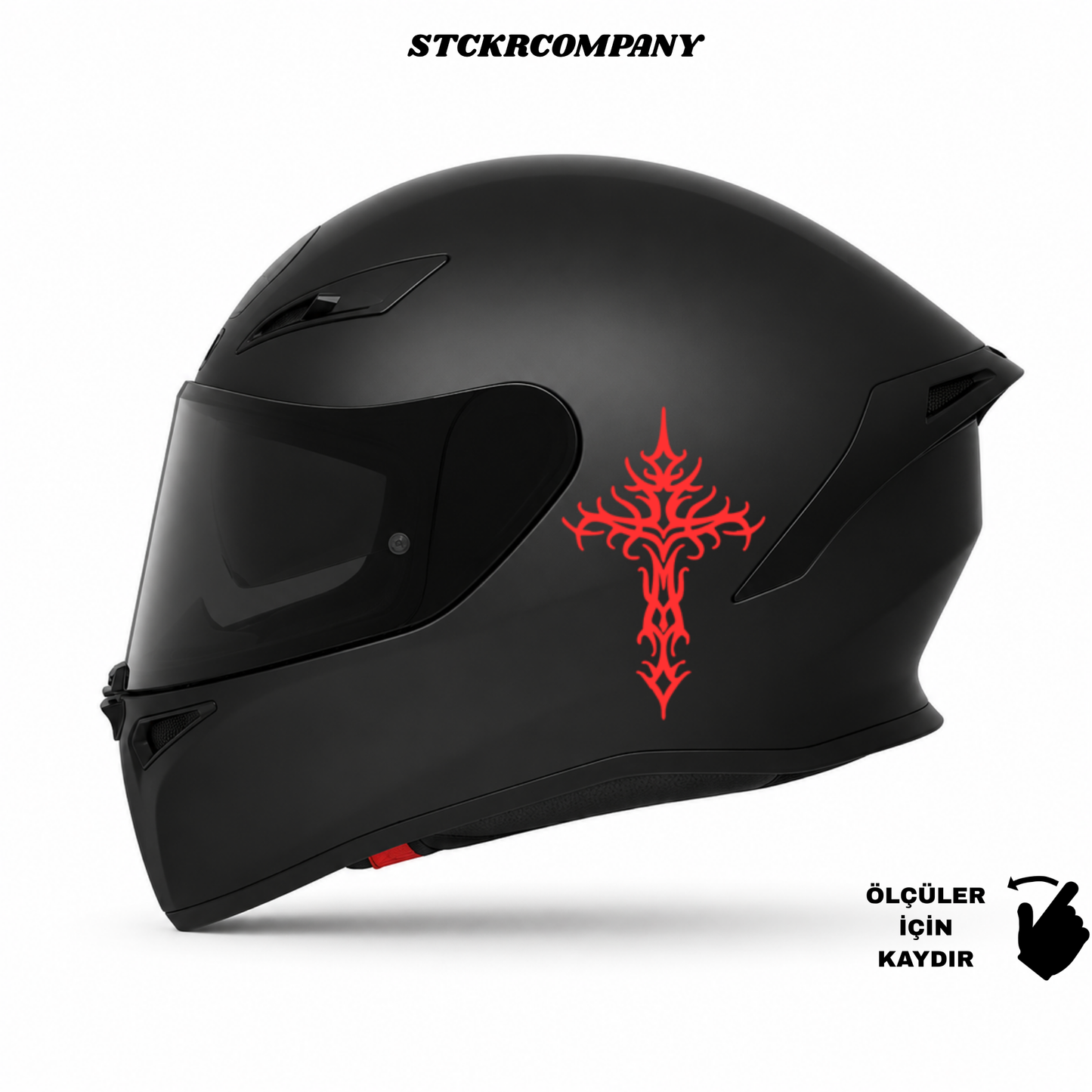 Haç Sticker - Minimal Kask ve Motor Sticker | STCKRCOMPANY