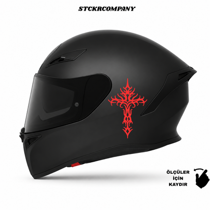 Haç Sticker - Minimal Kask ve Motor Sticker | STCKRCOMPANY