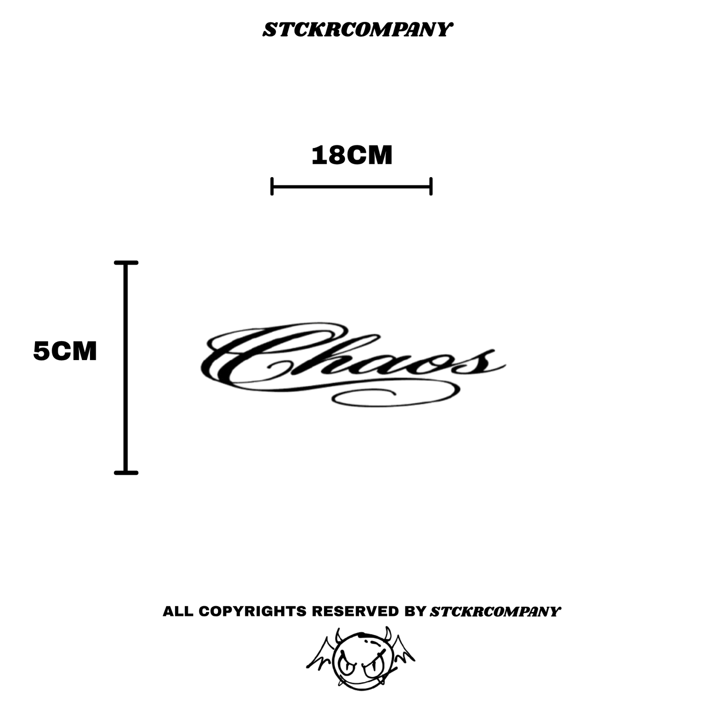 Chaos Kask Sticker - Kask Çene Sticker | STCKRCOMPANY