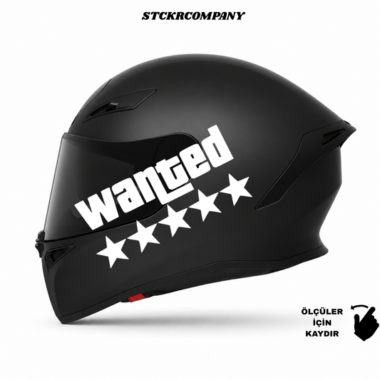 Wanted Kask Sticker | STCKRCOMPANY
