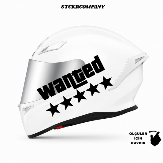 Wanted Kask Sticker | STCKRCOMPANY