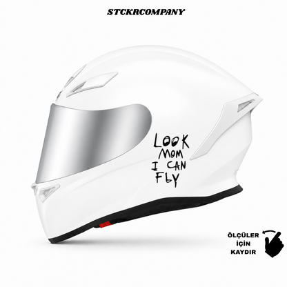 Look Mom I Can Fly - Minimal Kask ve Motor Sticker | STCKRCOMPANY