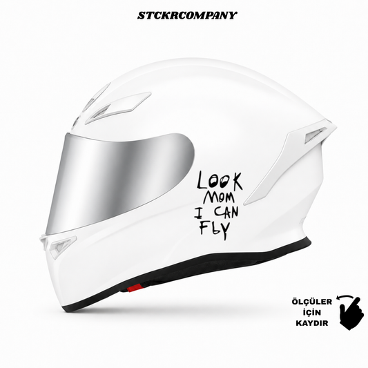 Look Mom I Can Fly - Minimal Kask ve Motor Sticker | STCKRCOMPANY