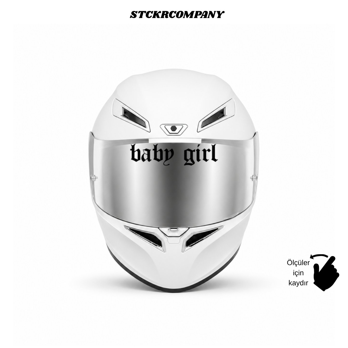Baby Girl Vizör Sticker - Vizör Önü Yazı Sticker | STCKRCOMPANY