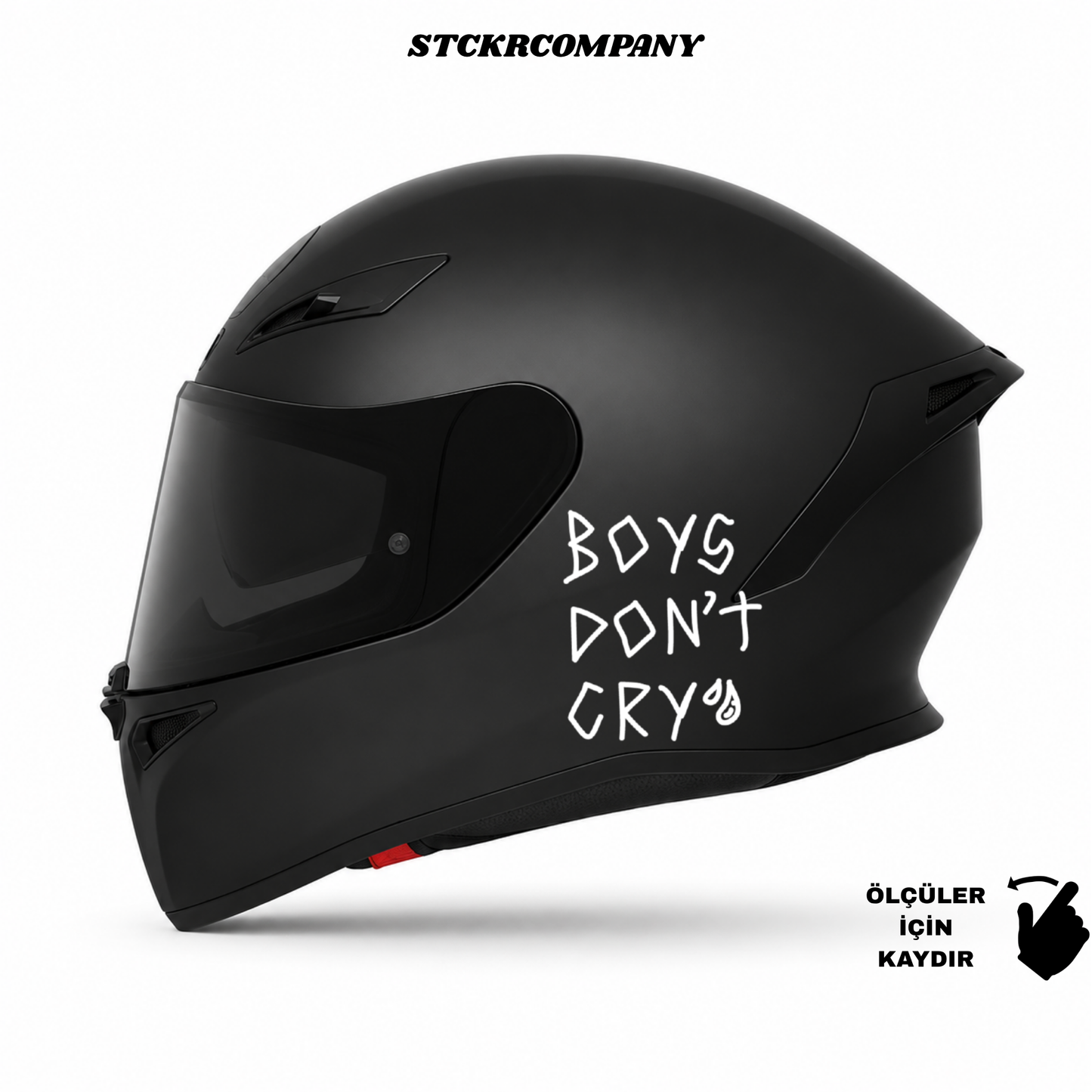 Boys Don't Cry - Minimal Kask ve Motor Sticker | STCKRCOMPANY