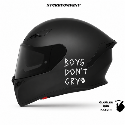 Boys Don't Cry - Minimal Kask ve Motor Sticker | STCKRCOMPANY