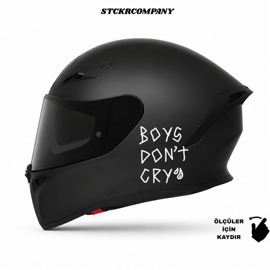 Boys Don't Cry - Minimal Kask ve Motor Sticker | STCKRCOMPANY
