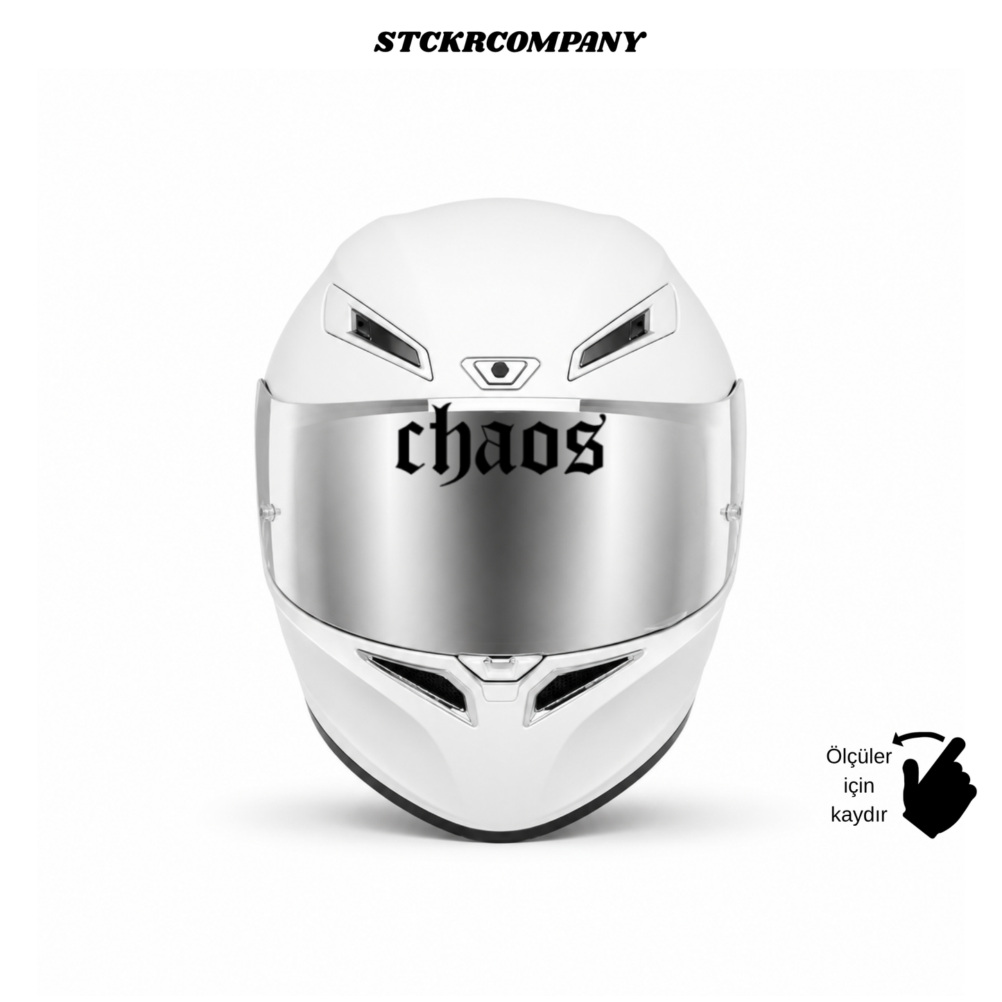 Chaos Vizör Sticker - Vizör Önü Yazı Sticker | STCKRCOMPANY