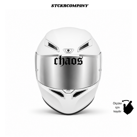 Chaos Vizör Sticker - Vizör Önü Yazı Sticker | STCKRCOMPANY