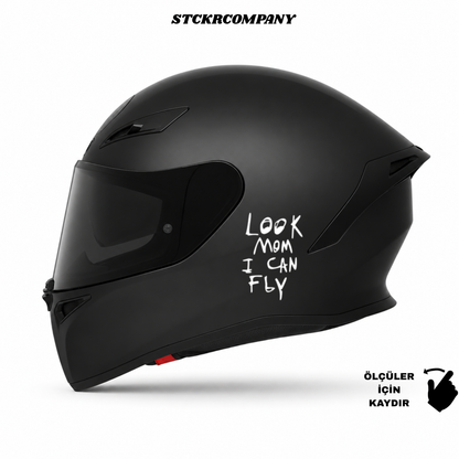 Look Mom I Can Fly - Minimal Kask ve Motor Sticker | STCKRCOMPANY