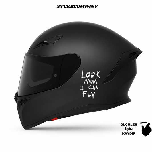 Look Mom I Can Fly - Minimal Kask ve Motor Sticker | STCKRCOMPANY