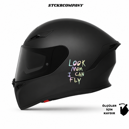 Look Mom I Can Fly - Minimal Kask ve Motor Sticker | STCKRCOMPANY