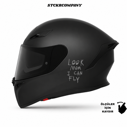 Look Mom I Can Fly - Minimal Kask ve Motor Sticker | STCKRCOMPANY