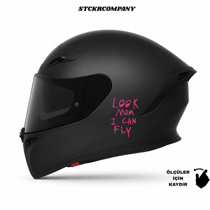 Look Mom I Can Fly - Minimal Kask ve Motor Sticker | STCKRCOMPANY
