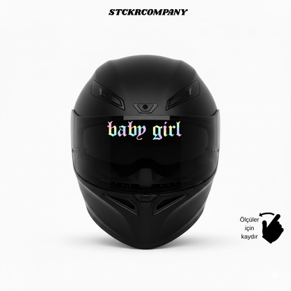 Baby Girl Vizör Sticker - Vizör Önü Yazı Sticker | STCKRCOMPANY