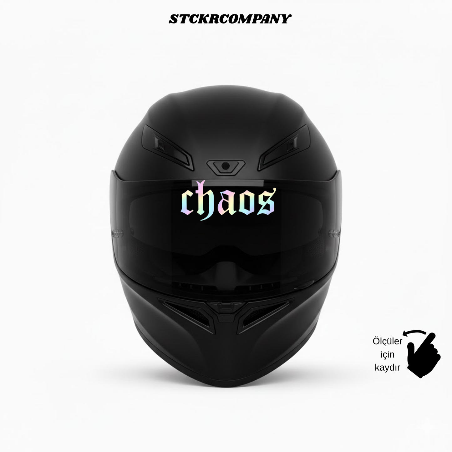 Chaos Vizör Sticker - Vizör Önü Yazı Sticker | STCKRCOMPANY