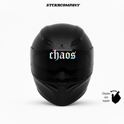 Chaos Vizör Sticker - Vizör Önü Yazı Sticker | STCKRCOMPANY