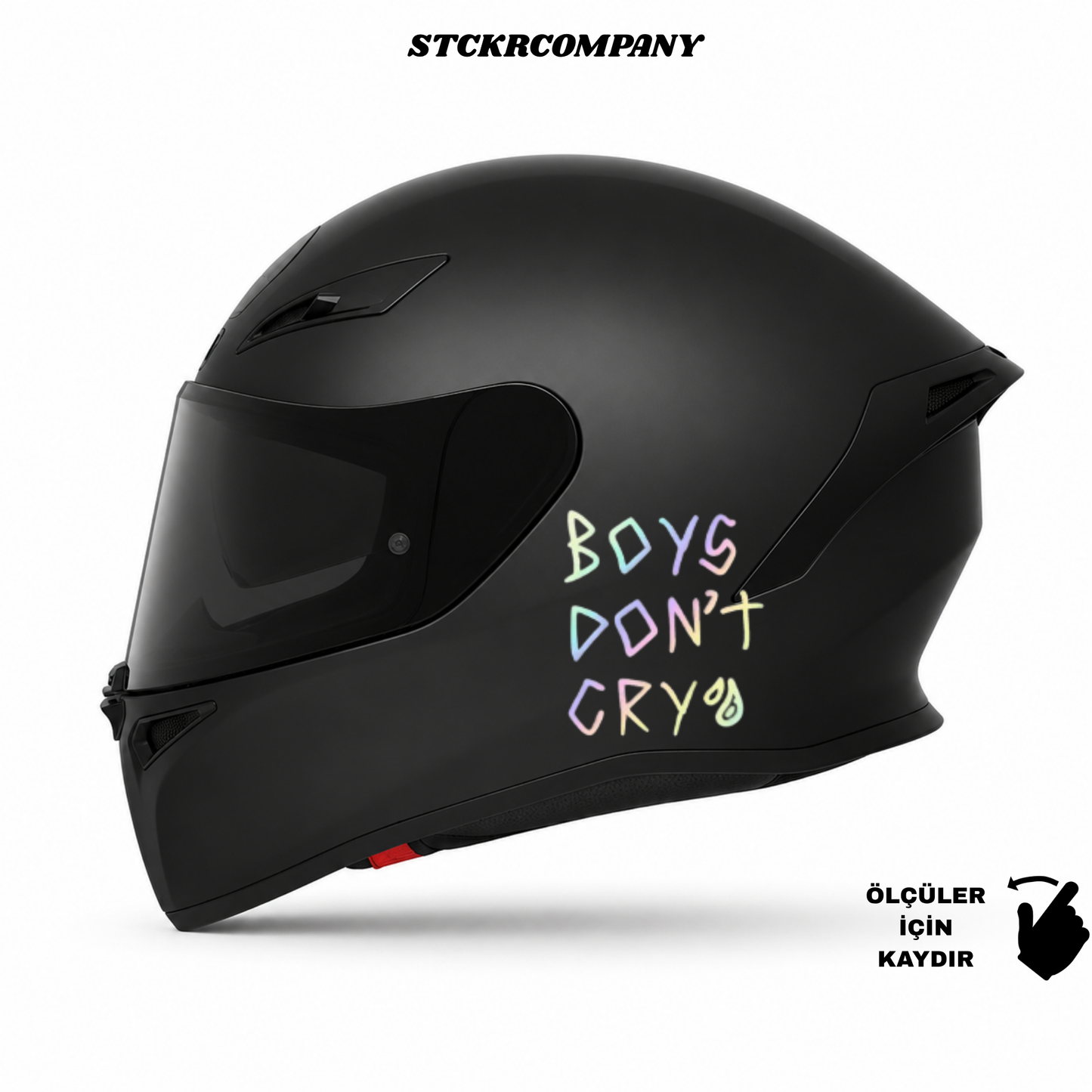Boys Don't Cry - Minimal Kask ve Motor Sticker | STCKRCOMPANY
