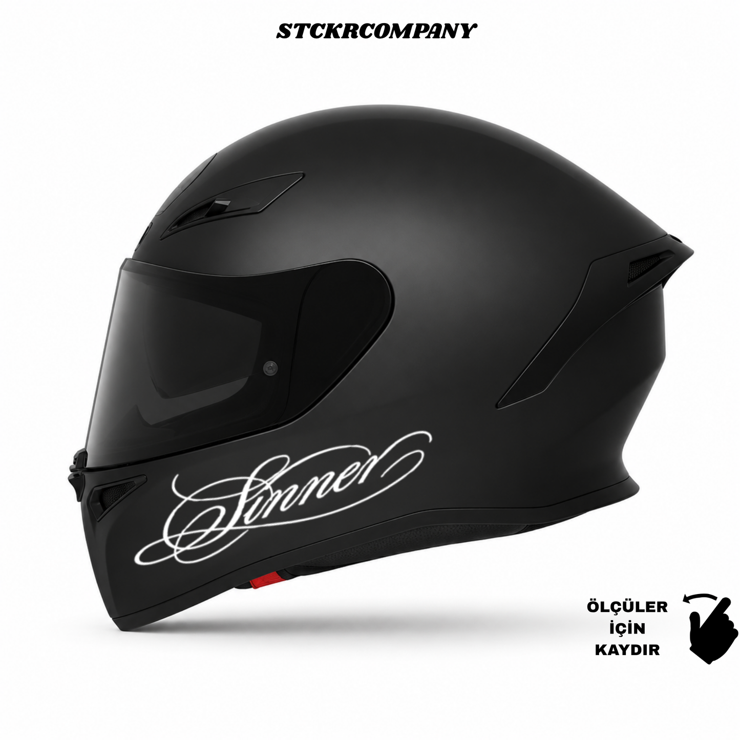 Sinner Kask Sticker - Kask Çene Sticker | STCKRCOMPANY