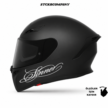 Sinner Kask Sticker - Kask Çene Sticker | STCKRCOMPANY